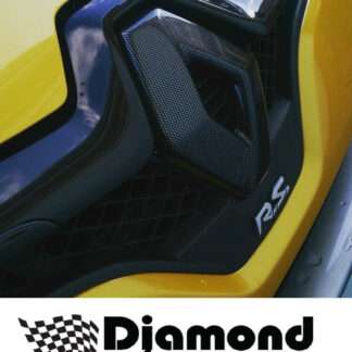 CARBON effect FRONT and REAR badge COVERS for Renault Clio 4 2016-2019 (Facelift)