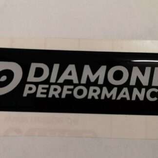 Diamond Performance logo domed sticker in white writing