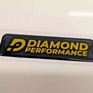 Diamond Performance logo domed sticker, yellow writing