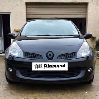 FRONT badge COVER for Renault CLIO mk3 2005-2008 in GLOSS BLACK front only