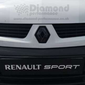 FRONT logo COVER for Renault Kangoo Mk1 (1997-2007) in Gloss Black (front)