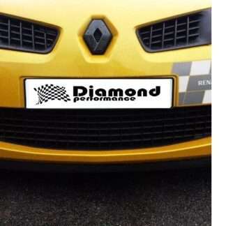 FRONT logo COVER for Renault Megane Mk2 2000-2008 R26/225 in GLOSS BLACK