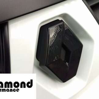 FRONT logo badge COVER for RENAULT MASTER 2004-2010 in GLOSS BLACK