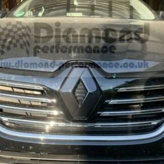 FRONT and REAR badge COVER Renault Talisman 2016-2019 in GLOSS BLACK (pair)