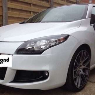 FRONT and REAR logo COVERS for Renault Megane 3 CC Cabrio (2009-13) GLOSS BLACK