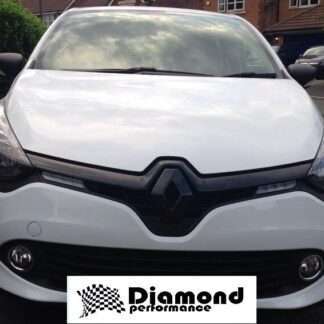 GLOSS BLACK FRONT emblem logo COVER for Renault Clio 4 2013-2016 (front only)