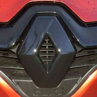 GLOSS BLACK FRONT and REAR badge COVER for Renault Captur mk1 2013-2019 pair