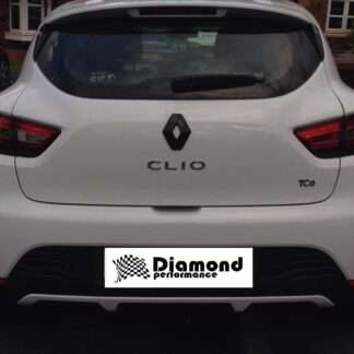 GLOSS BLACK REAR badge logo COVER for Renault Clio 4 2013-2016 rear only