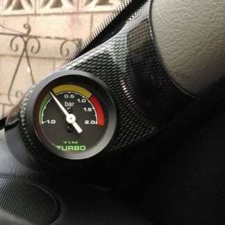 PILLAR POD MOUNT for 52mm gauge for Renault CLIO Mk2 O/S IN CARBON EFFECT