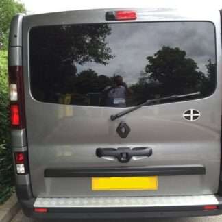 REAR TAILGATE logo COVER for RENAULT TRAFIC mk3 (2014-2021) in gloss BLACK