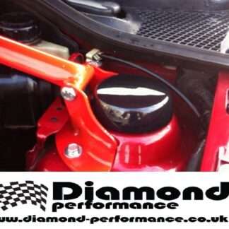 STRUT TOP COVERS for Renault CLIO SPORT V6 GLOSS BLACK pair