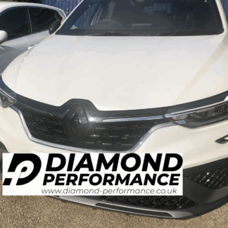 Logo cover in GLOSS BLACK for Renault Arkana 2021 front and rear